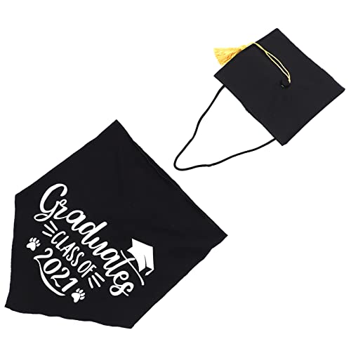 Sosoport 2St Hut für Tierärzte Hundebandana Hundemütze Doktorlätzchen für Hund Heimtierbedarf Abschlussfeier Hundedekor Zubehör für Haustierkleidung Party-Hundekleidung Polyester Black von Sosoport