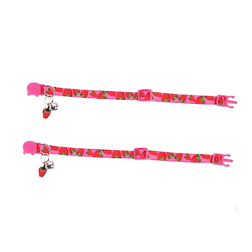 Sosoport 2stücke Katzenhalsband Mit Fruchtigem Design Hautfreundliches Und Bequemes Kätzchen-Halsband Mit Glöckchen Für Tägliche Nutzung Partys Und Festlichkeiten von Sosoport