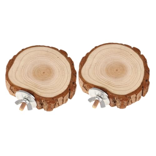 Sosoport 2stücke Vogelspielzeug Für Papageien Und Kleintiere Plattformen Aus Naturholz Für Käfige Langlebig Und Dekorativ Geeignet Für Hamster Meerschweinchen Und Vögel von Sosoport