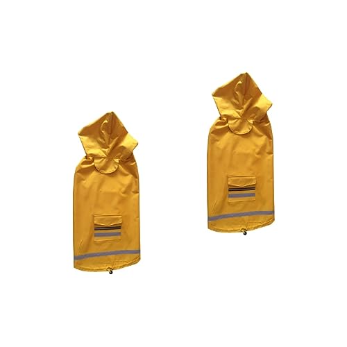 Sosoport 2 Stücke Medium Große Hund Regen Jacke Pet Regen Mäntel Reflektierende Streifen Gelb 5XL Sosoport 2 Stücke Medium Große Hund Regen Jacke Pet Regen Mäntel Reflektierende Streifen Gelb 5XL von Sosoport