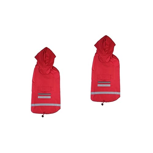 Sosoport 2 Stücke Hund Regenmantel Extra Große Rot 5XL Regen Jacke Für Mittel Große Hunde Reflektierende Für Sosoport 2 Stücke Hund Regenmantel Extra Große Rot 5XL Regen Jacke Für Mittel Große Hunde Reflektierende Für von Sosoport