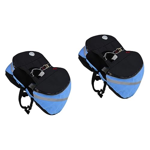 Sosoport 2 Stücke Hund Rucksack für Wandern und Camping Haustier Rucksack Leine Haken Oxford Material Sosoport 2 Stücke Hund Rucksack für Wandern und Camping Haustier Rucksack Leine Haken Oxford Material von Sosoport