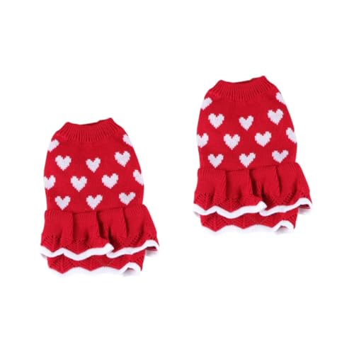 Sosoport 2St Welpenrock hundepullover hundepulli Dog Clothes Hunde Pulli Hundekleid Weihnachtsoutfits für Hunde Kleidung Weihnachtspullover Hund Tuch Haustierzubehör warm halten Shirt rot Sosoport 2St Welpenrock hundepullover hundepulli Dog Clothes Hunde Pulli Hundekleid Weihnachtsoutfits für Hunde Kleidung Weihnachtspullover Hund Tuch Haustierzubehör warm halten Shirt rot von Sosoport