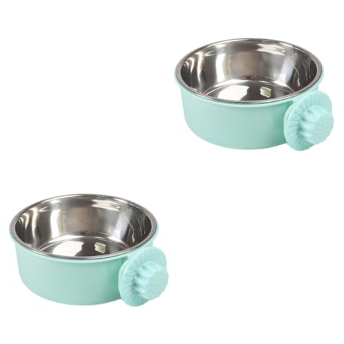 Sosoport 2St edelstahlschüsseln Stainless Steel Bowl Dog Bowls hängender Katzennapf Schüssel für Vogelkäfig Futterspender für Haustiere Futternapf für Hunde Fressnapf Geschirr Zubringer von Sosoport
