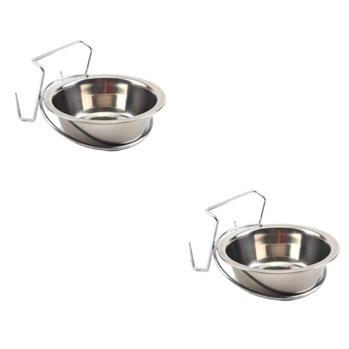 Sosoport 2St hängender Futternapf Hängende Haustiertrinkschale Hängende Haustierwasserschale Hundenäpfe aus Edelstahl Futterautomat für Haustiere Hundenapf hundesofa Hundefutter Zubringer von Sosoport