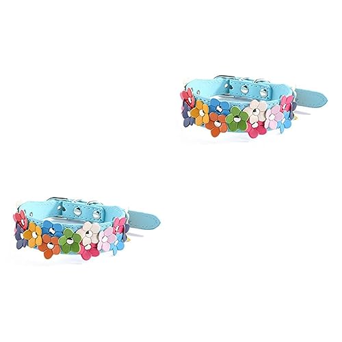 Sosoport 2St Haustier Hundehalsband kleines hundehalsband Doppelreihe - Blaue Haustierhalsband - PU Haustierhalsband für Hunde Haustierhalsband einstellbar Seil Sosoport 2St Haustier Hundehalsband kleines hundehalsband Doppelreihe - Blaue Haustierhalsband - PU Haustierhalsband für Hunde Haustierhalsband einstellbar Seil von Sosoport