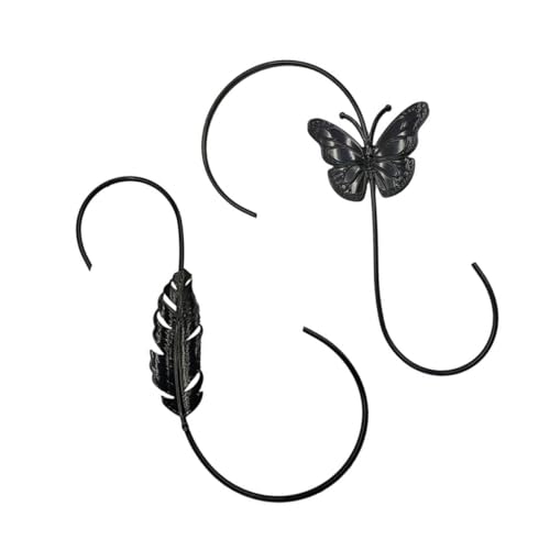 Sosoport 2st Futter Haken Pflanzen Haken Für Blumentöpfe Über Wandmontagehaken Einzigartig Stand Vogelhäuschen Groß Schwerlastkleiderbügel Außen Windspiele Obst Deck Tür Schmiedeeisen Black von Sosoport