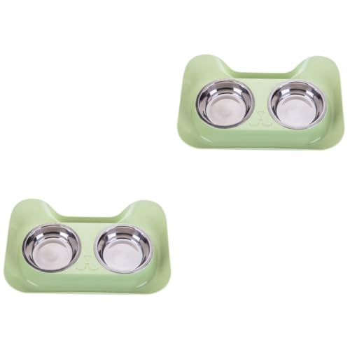 Sosoport 2St Haustiernapf Aufbewahrungsbehälter für Hundefutter Buchstaben als Tischdekoration edelstahlschüsseln Stainless Steel Bowl katzennäpfe Futternapf für Haustiere Haustierzubehör von Sosoport