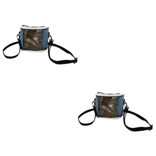 Sosoport Welpe 2st Hamster Tasche Hamsterträger Reise Hamster Tasche Blau Chinchilla-Tragetasche Hamster-Reisetasche Welpentragetasche Für Kleine Hunde Haustier Stoff Diagonale Spannweite von Sosoport