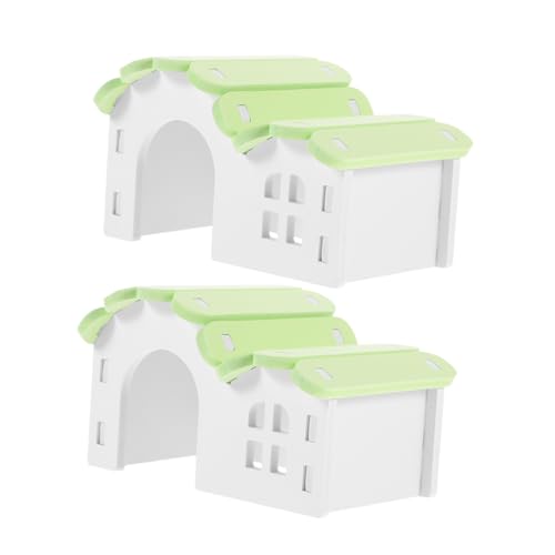Sosoport 2 Stücke Hamsterversteck Haus für Kleintiere PVC Material Niedliches Design Sicheres Schlafhaus für Hamster Meerschweinchen und Ratten Sosoport 2 Stücke Hamsterversteck Haus für Kleintiere PVC Material Niedliches Design Sicheres Schlafhaus für Hamster Meerschweinchen und Ratten von Sosoport
