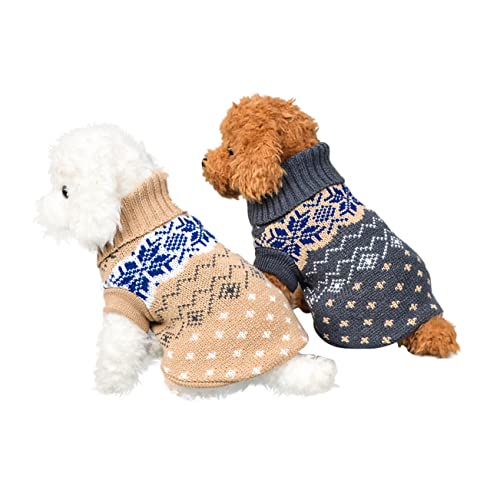 Sosoport 2st Haustierkleidung Winter Kleine Hunde-Outfits Warmes Kostüm Für Hund Welpe Kleider Hundekleidung Pullover von Sosoport