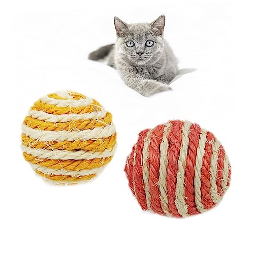 Sosoport 2er-Pack Katzenspielzeug Sisalbälle Kätzchen Teaser Zum Kratzen Beißen Haustierspielzeug für Spaß Sosoport 2er-Pack Katzenspielzeug Sisalbälle Kätzchen Teaser Zum Kratzen Beißen Haustierspielzeug für Spaß von Sosoport