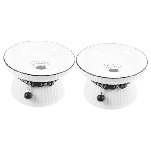 Sosoport 2 Stücke Einzigartiges Design Erhöhten Katzenfutter Schüssel Erhöhten Hundenapf Keramik Pet Feeder und von Sosoport