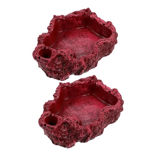 Sosoport 2stücke Reptilien Futternapf Und Wasserschale Aus Hochwertigem Resin Für Schildkröten Eidechsen Und Spinnen Praktische Futter Und Wasserversorgung Für Terrarien von Sosoport