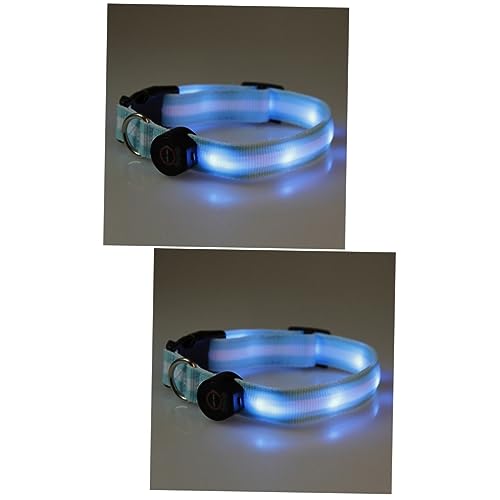 Sosoport 2 Stücke Haustier Halsband Nacht Nylon Halsband für Hunde -55cm 6- Blinklicht von Sosoport