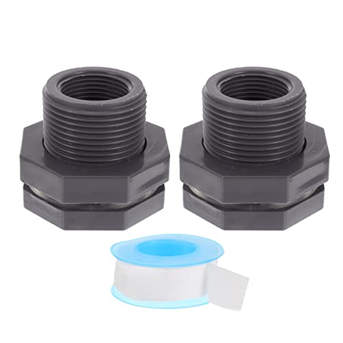 Sosoport 2st PVC-partitionsverbinder Regentonnenanschlüsse Aquarien Passendes Zubehör Schlauch Lagertank 3/4 Schottverschraubung Wassertanks Und Teicharmaturen Schottadapter Grey Sosoport 2st PVC-partitionsverbinder Regentonnenanschlüsse Aquarien Passendes Zubehör Schlauch Lagertank 3/4 Schottverschraubung Wassertanks Und Teicharmaturen Schottadapter Grey von Sosoport