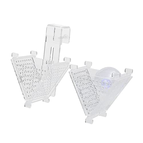 Sosoport Automatischer Futterspender Für Aquarienbetta Futternäpfe Für Aquarien Acryl Roter Mückenlarven-futtertrichter 2 Fischfutterhalter von Sosoport