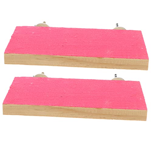Sosoport 2er-Pack Vogelkäfig-papagei-ständer Sittich-Spielzeug Holz-ruheplattformen Vogelkäfig-zubehör von Sosoport