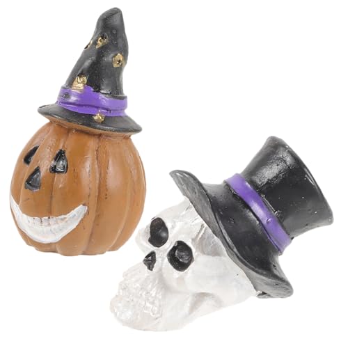 Sosoport 2pcs Halloween Schädel Kürbis Aquarium Dekorationen Harz Aquarium Halloween Aquarium Dekoration Set Sosoport 2pcs Halloween Schädel Kürbis Aquarium Dekorationen Harz Aquarium Halloween Aquarium Dekoration Set von Sosoport