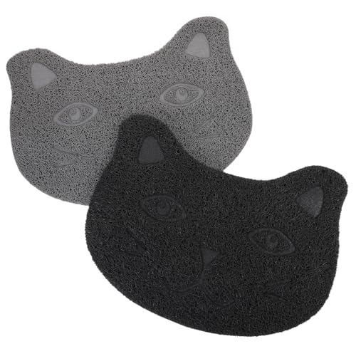 Sosoport 2stücke Katzenstreumatten Aus rutschfeste Und wasserdichte Katzenfutterunterlage Für Haustiere Zum Reinigen Von Pfoten Und Auffangen Von Streu Sosoport 2stücke Katzenstreumatten Aus rutschfeste Und wasserdichte Katzenfutterunterlage Für Haustiere Zum Reinigen Von Pfoten Und Auffangen Von Streu von Sosoport