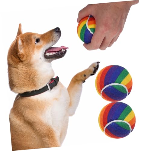 Sosoport 3 Bunte Hüpf-tennisbälle Für Hunde, Haustierspielzeug Aus Gummi Für Kleine Und Mittelgroße Hunde, Interaktives Apportierspiel, Elastische Trainingsbälle Für Übungen Im Freien Sosoport 3 Bunte Hüpf-tennisbälle Für Hunde, Haustierspielzeug Aus Gummi Für Kleine Und Mittelgroße Hunde, Interaktives Apportierspiel, Elastische Trainingsbälle Für Übungen Im Freien von Sosoport