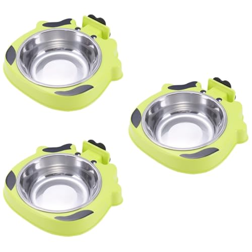 Sosoport 3 STK Haustier Hund Schüssel Wasserspender Aus Edelstahl Haustierzubehör Futtergerichte Hunde Katzenfutterteller Welpenkäfige Haustier Essen Trinkbrunnen Der Hund Rostfreier Stahl von Sosoport