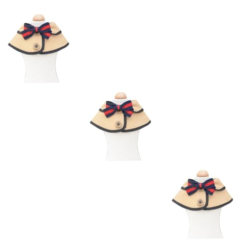 Sosoport 3 STK Haustierzubehör Haustierspitze Kleider aus Baumwolle Hundebandana Vintage-Kleid Cosplay-Kleid Hundekostü zum Geburtstag Retro Haustierumhang ädchen Halsband Handtuch Mantel von Sosoport