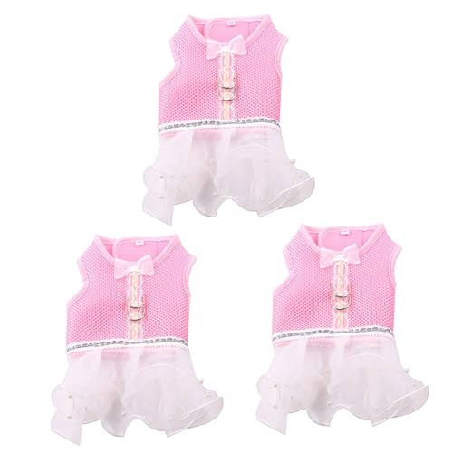 Sosoport 3 STK Haustiermantel Hundegeschirr Aus Mesh Kleines Hundekleid Mantelkleid Hundekleidung Spitzenkleid ädchenkleid Heimtierbedarf Welpe Tutu-Rock Haustierzubehör Rosa Weste Sosoport 3 STK Haustiermantel Hundegeschirr Aus Mesh Kleines Hundekleid Mantelkleid Hundekleidung Spitzenkleid ädchenkleid Heimtierbedarf Welpe Tutu-Rock Haustierzubehör Rosa Weste von Sosoport