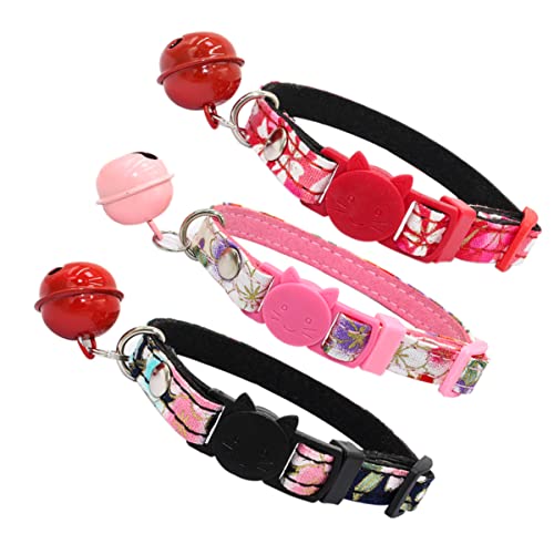 Sosoport Kätzchenhalsbänder 3 STK Japanisches Haustierhalsband Halsketten für Jungen Fliegen für Jungen für Hunde Halsband mit Gürtel für Haustier Mode-Haustier-Halskette Drucken von Sosoport