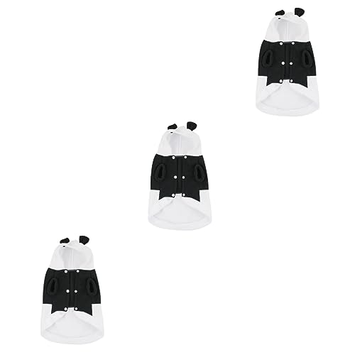 Sosoport 3 STK Panda-Haustier-Kleidung Tier kostüm tierkostüm Welpenkostüm Katzenkostüme für Haustiere Pyjama Schlafanzug für Männer Hundekleidung Pandaförmiges Kostüm Herbst und Winter von Sosoport