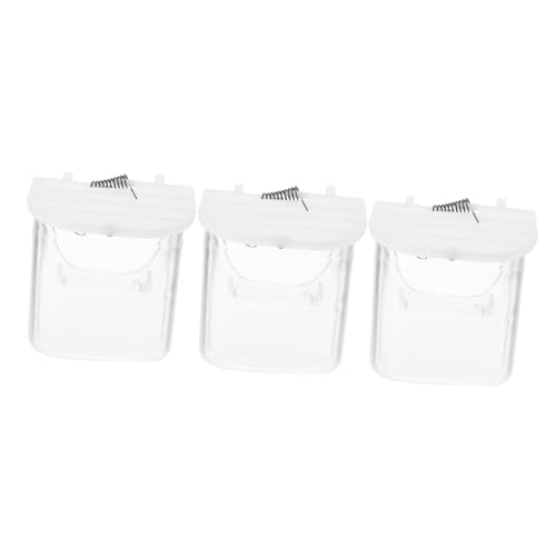 Sosoport 3stücke Hängender Vogelfutterspender Für Käfige Transparente Futterbox Aus Langlebigem Kunststoff Geeignet Für Papageien Sittiche Und Andere Kleine Vögel Leicht Zu Reinigen von Sosoport