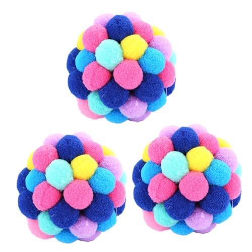 Sosoport 3 Stück Glockenbälle Rasselspielzeug Ball Für Katzen Glockenspielzeug Für Katzen Sosoport 3 Stück Glockenbälle Rasselspielzeug Ball Für Katzen Glockenspielzeug Für Katzen von Sosoport