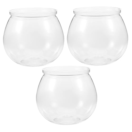 Sosoport 3stücke Teiliges Transparentes Kunststoff Goldfischglas Bruchsicherer Fischbehälter Für Dekoration Und Kleine Aquarien Für Zuhause Büro Und Feste von Sosoport