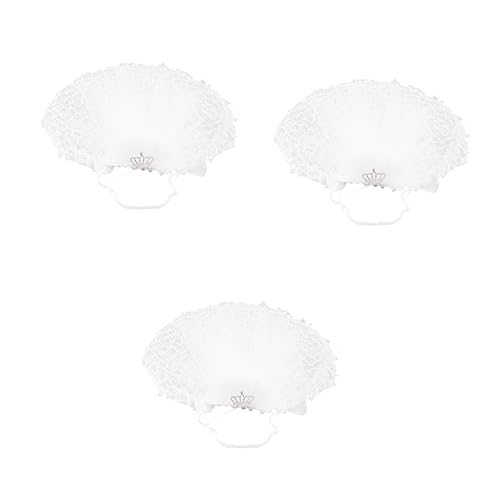 Sosoport 3 Stück Haustier Brautschleier Haustier Hochzeit Brautzubehör Katze Hochzeit Cosplay Katze Brautschleier Cosplay Kätzchen Brautschleier von Sosoport