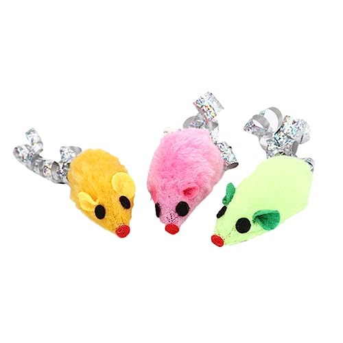 Sosoport 3er-Pack Plüschmaus-Spielzeug Für Katzen Schwanzspaß Interaktives Kratzen Katzenfreundlich Zufällige Farbe Sosoport 3er-Pack Plüschmaus-Spielzeug Für Katzen Schwanzspaß Interaktives Kratzen Katzenfreundlich Zufällige Farbe von Sosoport