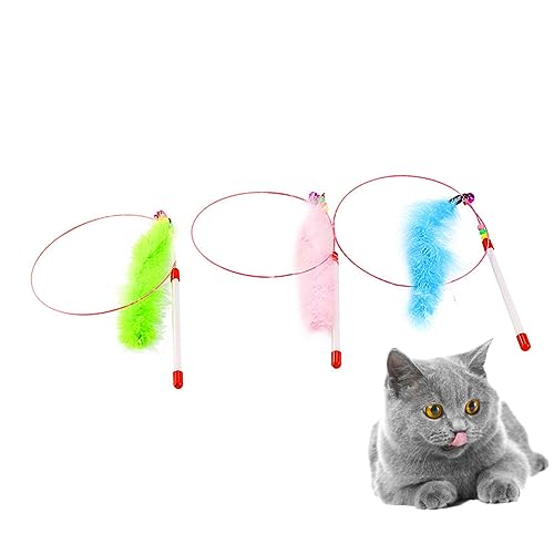 Sosoport 3stücke Katzenspielzeug Mit Bunten Federn Interaktive Katzenangel Mit Kunststoffgriff Für Spielerisches Flirten Und Gesundheit Ihrer Katze Für Haus Und Sosoport 3stücke Katzenspielzeug Mit Bunten Federn Interaktive Katzenangel Mit Kunststoffgriff Für Spielerisches Flirten Und Gesundheit Ihrer Katze Für Haus Und von Sosoport