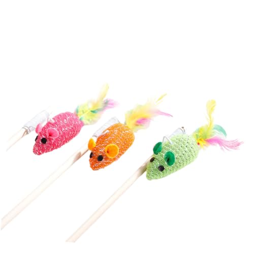 Sosoport 3 Stück Katzenspielzeug Katzen cat Toys Katzen spielsachen für Katzen cat Katzenkragenspielzeug Mäuse Katzenteaser Haustierbedarf Zauberstab Hölzern Sosoport 3 Stück Katzenspielzeug Katzen cat Toys Katzen spielsachen für Katzen cat Katzenkragenspielzeug Mäuse Katzenteaser Haustierbedarf Zauberstab Hölzern von Sosoport