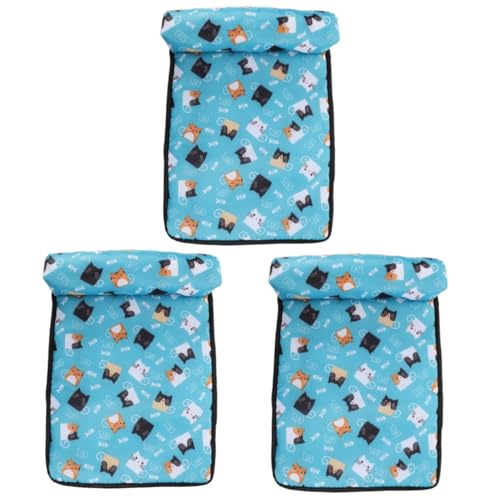 Sosoport 3 Stück Kühlung Hundebetten Kissen Für Haustiere Flauschiges Hundebett Kleines Hundebett Kühlmatte Hund Sommerunterlage Für Katzen Kühlmatten Für Haustiere Stoff von Sosoport
