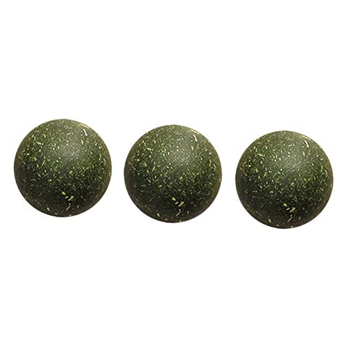 Sosoport 3 Stück Verdauungsförderer für Katzen katzenminze Katzen zahnpflege katzenzahnpflege katzenspielzeug cat Toy katzenball cat Snackball für Katzen Katzenbissball Green von Sosoport