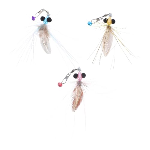 Sosoport 3stücke Katzenspielzeug Wurm Ersatz Mit Glöckchen Katzenangel Nachfüllpackung Weiche Spielzeug Für Katzen Interaktives Katzenzubehör Für Innenbereich von Sosoport