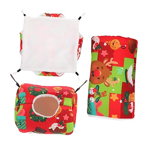 Sosoport 3 Stücke Kleine Haustier Hängematte Hängen Schlaf Bettest Nest Hamster Hängen Nest Hamster Spielzeug Sosoport 3 Stücke Kleine Haustier Hängematte Hängen Schlaf Bettest Nest Hamster Hängen Nest Hamster Spielzeug von Sosoport