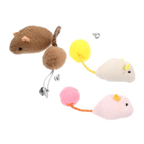 Sosoport 3 Teiliges Katzenspielzeug Kleine Ausgestopfte Mäuse Mit Glöckchen Plüschratte Katzenspielzeug Interaktiver Kätzchenball Realistische Rattenplüschtiere Für Hauskatzen Sosoport 3 Teiliges Katzenspielzeug Kleine Ausgestopfte Mäuse Mit Glöckchen Plüschratte Katzenspielzeug Interaktiver Kätzchenball Realistische Rattenplüschtiere Für Hauskatzen von Sosoport