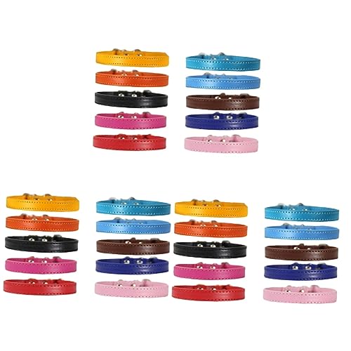 Sosoport 30stücke Teiliges Lovely Pet Choker Verstellbares Pu- Für Welpen Atmungsaktiv Bequem Zufällige Farben Für Kleine Hunde Und Sosoport 30stücke Teiliges Lovely Pet Choker Verstellbares Pu- Für Welpen Atmungsaktiv Bequem Zufällige Farben Für Kleine Hunde Und von Sosoport