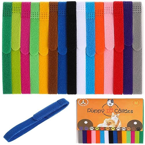 Sosoport 2 Sets Haustier-id- Für Neugeborene Mehrzweck 15 Farben Doppelstapel Für Kätzchen Welpen 15 Stück X 2 von Sosoport