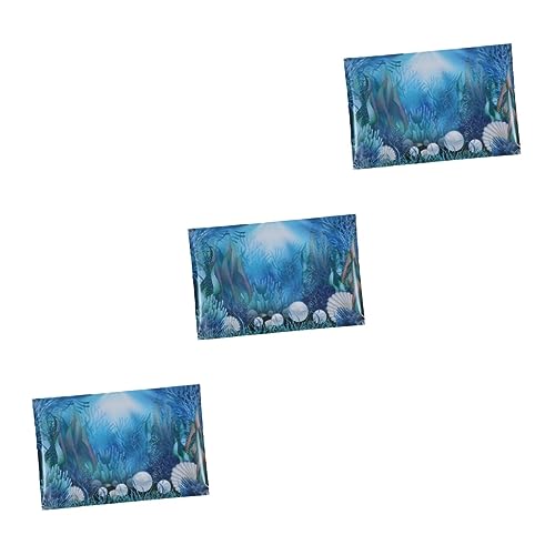Sosoport 3St Aquarium Hintergrundpapier Aquarium Dekorationen Bilder Unterwasser-Hintergrundbild Aquarium Poster Unterwasserwelt Dekoration Aufkleber Aquarium-Hintergrund 3D-Aquarium-Poster von Sosoport