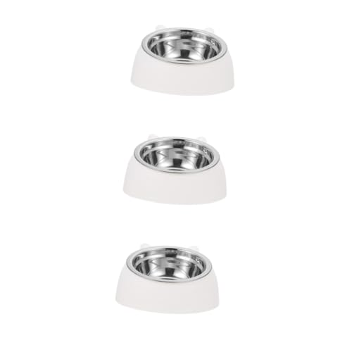 Sosoport 3St Edelstahlschüssel für Haustiere edelstahlschüsseln Stainless Steel Bowl Katzennapf Futternapf katzennäpfe Hundenäpfe Kätzchen Schüssel Futterautomat für Haustiere Fase Geschirr von Sosoport