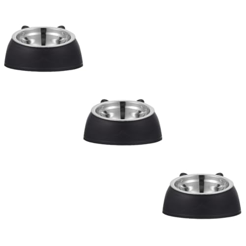 Sosoport 3St Edelstahlschüssel für Haustiere edelstahlschüsseln Stainless Steel Bowl Futternapf für Hunde schräger Futternapf für Katzen Katzennäpfe Katzennapf Hundefutter Kätzchen Schüssel von Sosoport