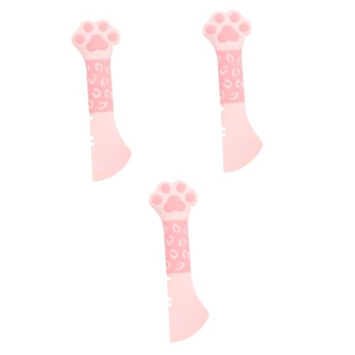 Sosoport 3St Einmachlöffel für Haustiere Hund kann löffeln Dosenlöffel für Katzen Katzenfutterlöffel Katzenfutterschaufel Dosenöffner Hundefutter Katzenfutter kann Löffel Deckelheber Rosa von Sosoport