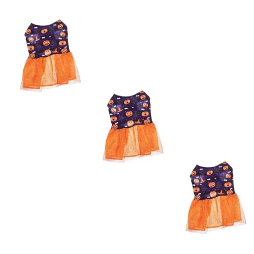 Sosoport 3St Halloween-Kleid für Haustiere Halloween-Haustierbedarf Geburtstagshundebekleidung Hunde kostüme Halloween Dog Halloween Costume Cosplay-Hundekleid Halloween-Katzenkleid von Sosoport