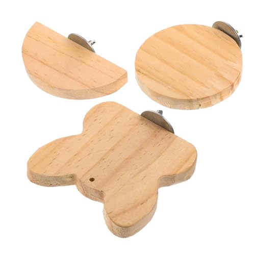 Sosoport Hamster-Spielzeug-Set – Hamsterkäfig-plattform Aus Holz Käfig-plattform Für Kleintiere Papageien-spielturnhalle von Sosoport